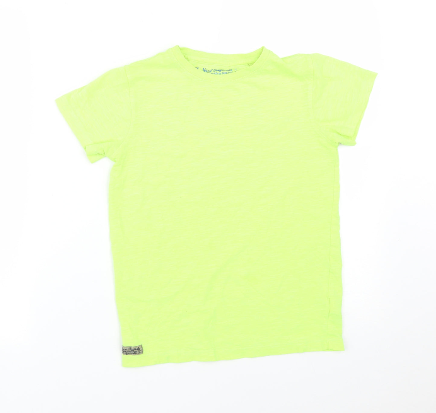 NEXT Boys Green  Cotton Basic T-Shirt Size 10 Years Round Neck