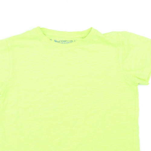 NEXT Boys Green  Cotton Basic T-Shirt Size 10 Years Round Neck