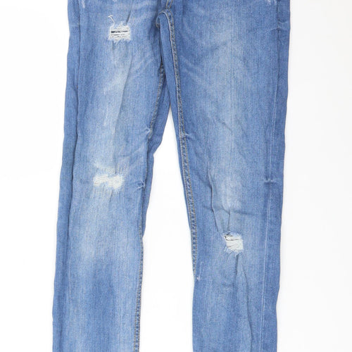 DENIM CO Womens Blue  Cotton Boyfriend Jeans Size 6 L28 in Regular