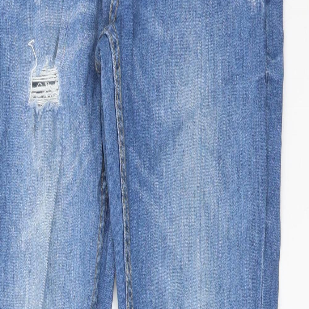 DENIM CO Womens Blue  Cotton Boyfriend Jeans Size 6 L28 in Regular
