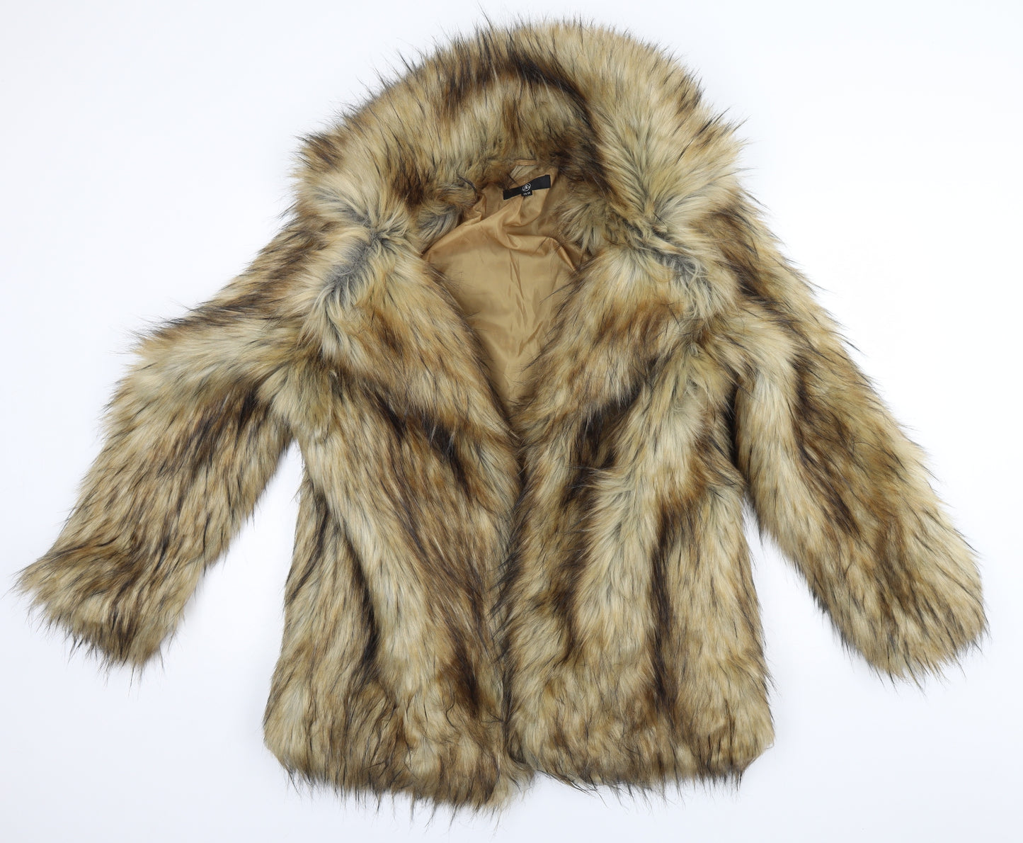 Missguided Womens Brown   Overcoat Coat Size 10
