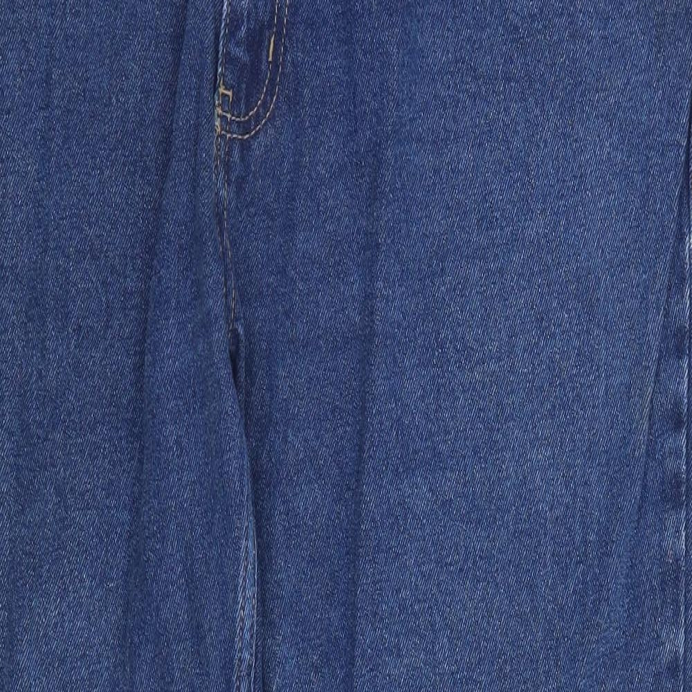 George Mens Blue  Cotton Straight Jeans Size 40 in L28 in Regular