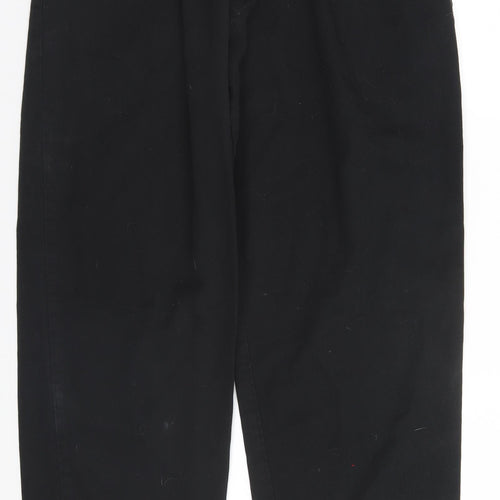 Russums Mens Black  Polyester Trousers  Size M L26 in Regular