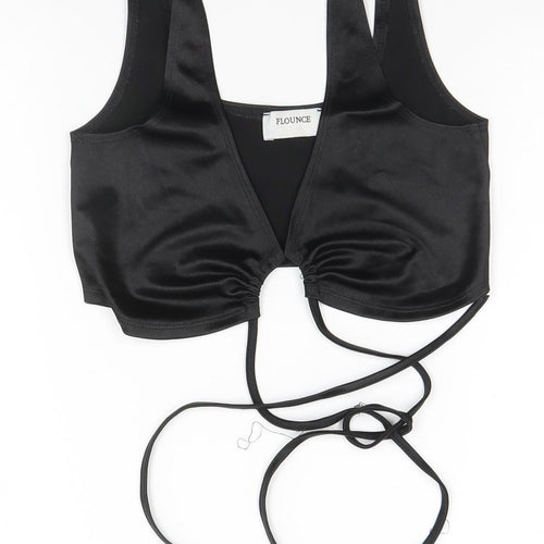 Flounce Womens Black   Basic T-Shirt Size 6