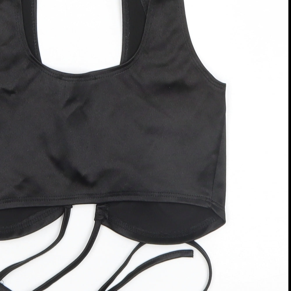Flounce Womens Black   Basic T-Shirt Size 6