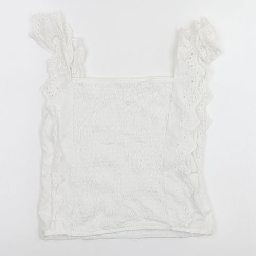 George Womens White  Cotton Basic T-Shirt Size 12