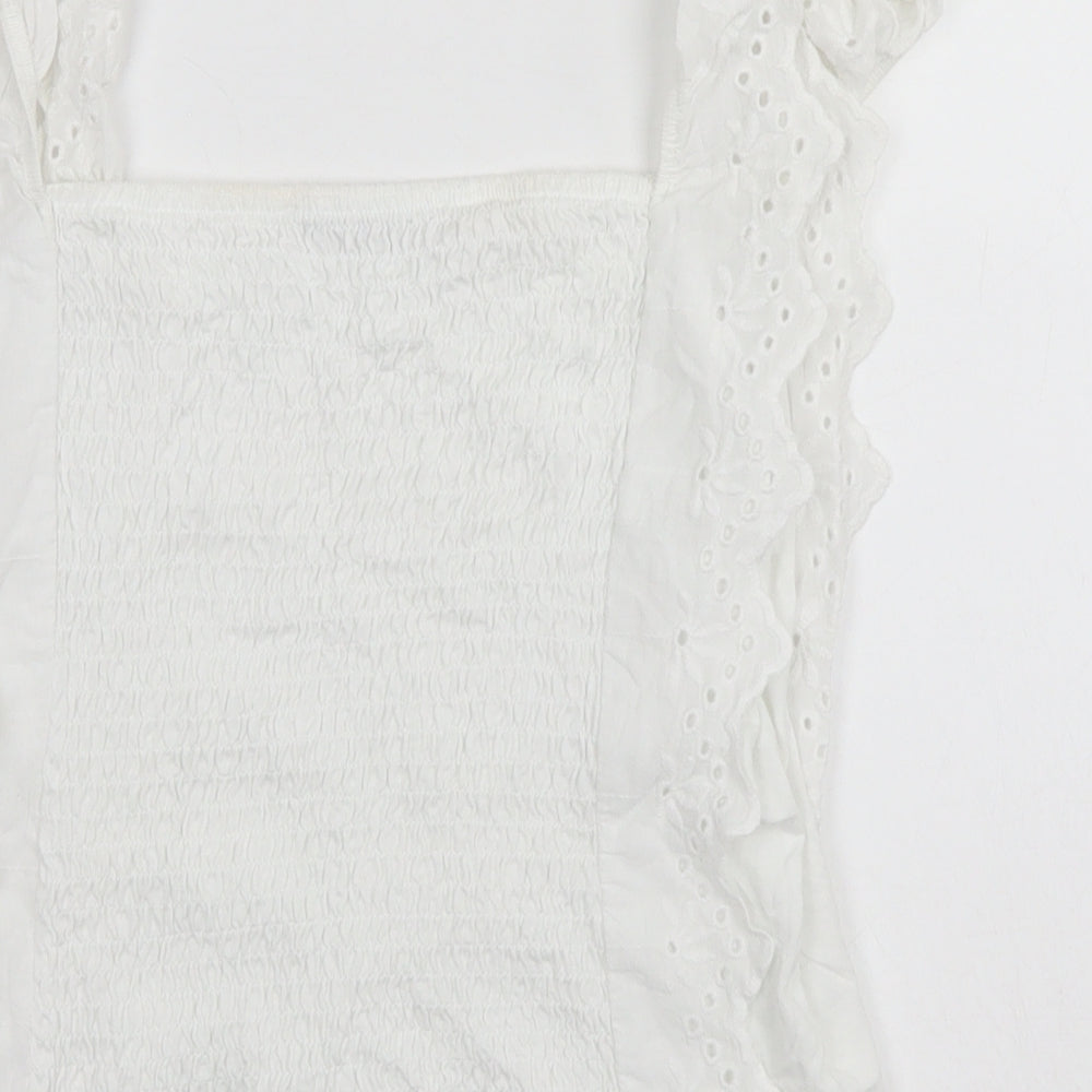 George Womens White  Cotton Basic T-Shirt Size 12