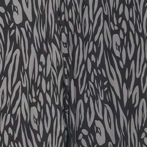 Peacocks Womens Grey Animal Print Polyester Jegging Leggings Size 16 L28 in