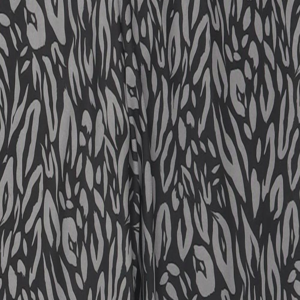 Peacocks Womens Grey Animal Print Polyester Jegging Leggings Size 16 L28 in