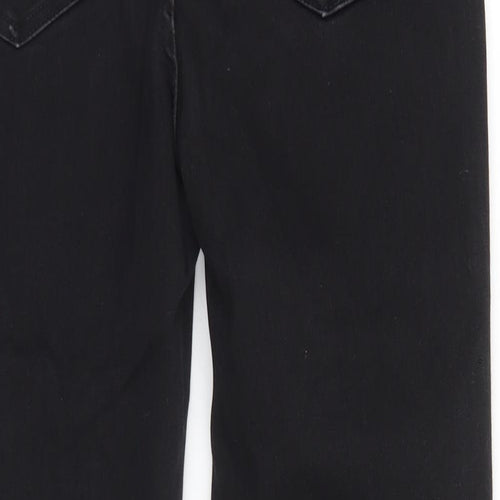 New Look Womens Black  Cotton Straight Jeans Size 12 L25 in Regular