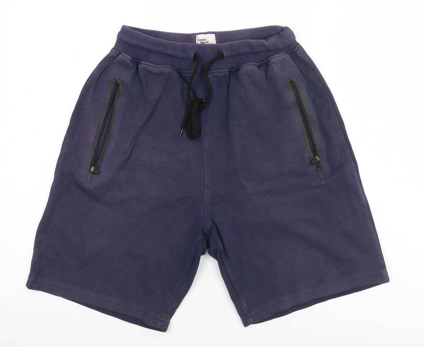 Cedar Wood State Mens Blue  Cotton Sweat Shorts Size M L7 in Regular