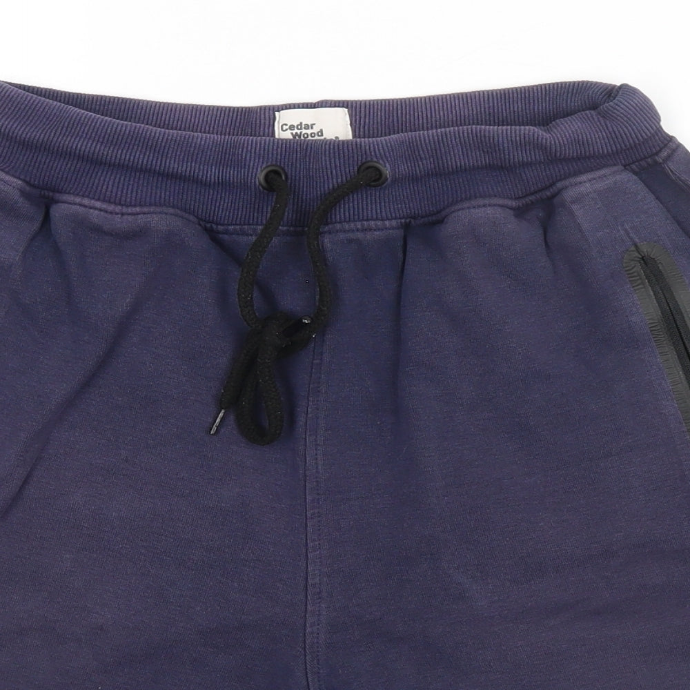 Cedar Wood State Mens Blue  Cotton Sweat Shorts Size M L7 in Regular