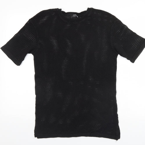 Bershka Womens Black   Basic T-Shirt Size M Round Neck