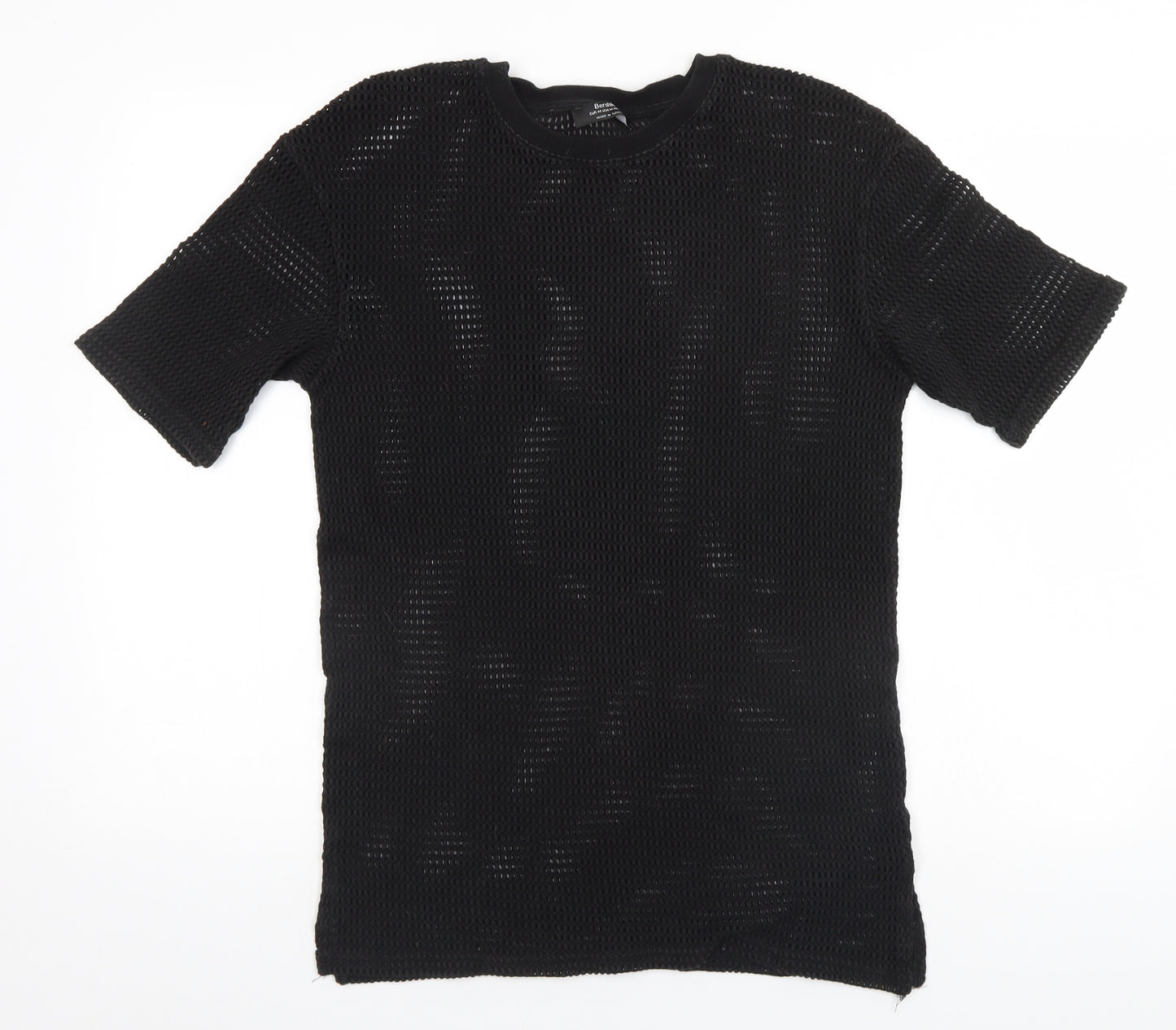 Bershka Womens Black   Basic T-Shirt Size M Round Neck