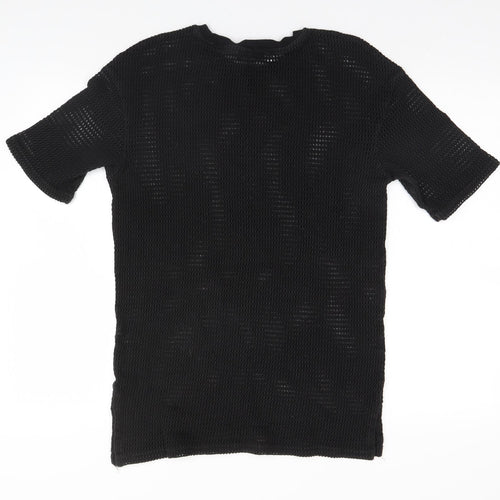 Bershka Womens Black   Basic T-Shirt Size M Round Neck