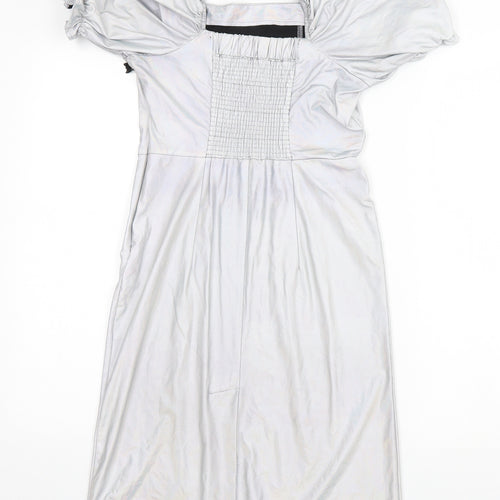 JARH MARC Womens Silver  Polyester A-Line  Size M