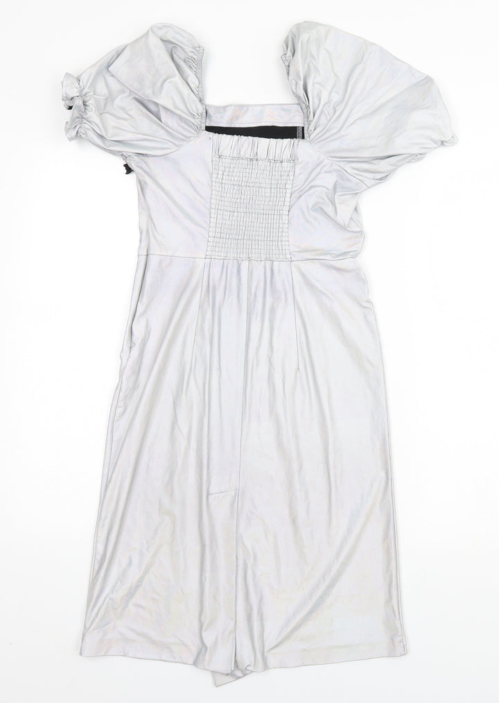 JARH MARC Womens Silver  Polyester A-Line  Size M