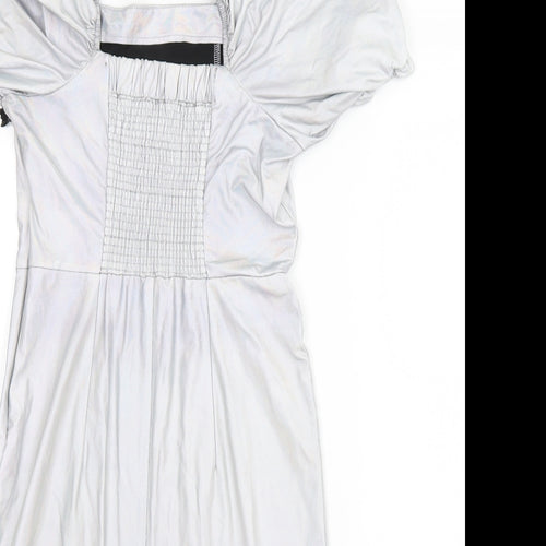 JARH MARC Womens Silver  Polyester A-Line  Size M