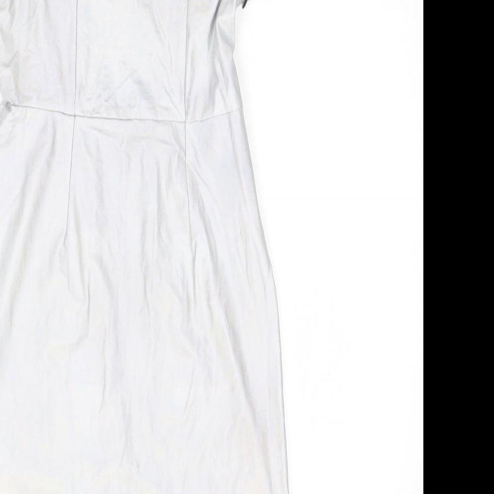 JARH MARC Womens Silver  Polyester A-Line  Size M
