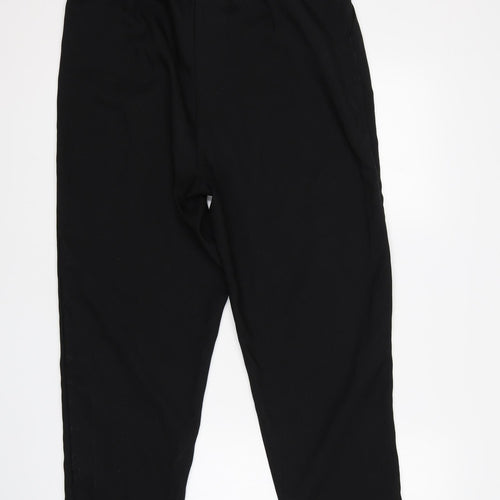 PRETTYLITTLETHING Womens Black  Polyester Trousers  Size 12 L28 in Regular