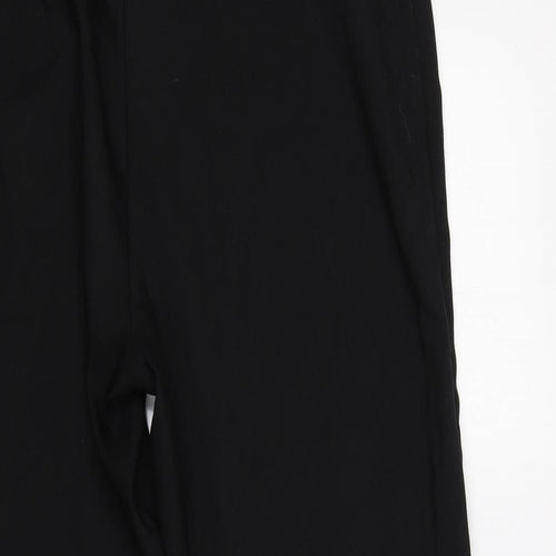 PRETTYLITTLETHING Womens Black  Polyester Trousers  Size 12 L28 in Regular