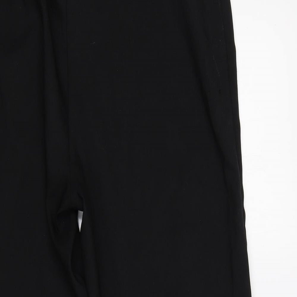 PRETTYLITTLETHING Womens Black  Polyester Trousers  Size 12 L28 in Regular