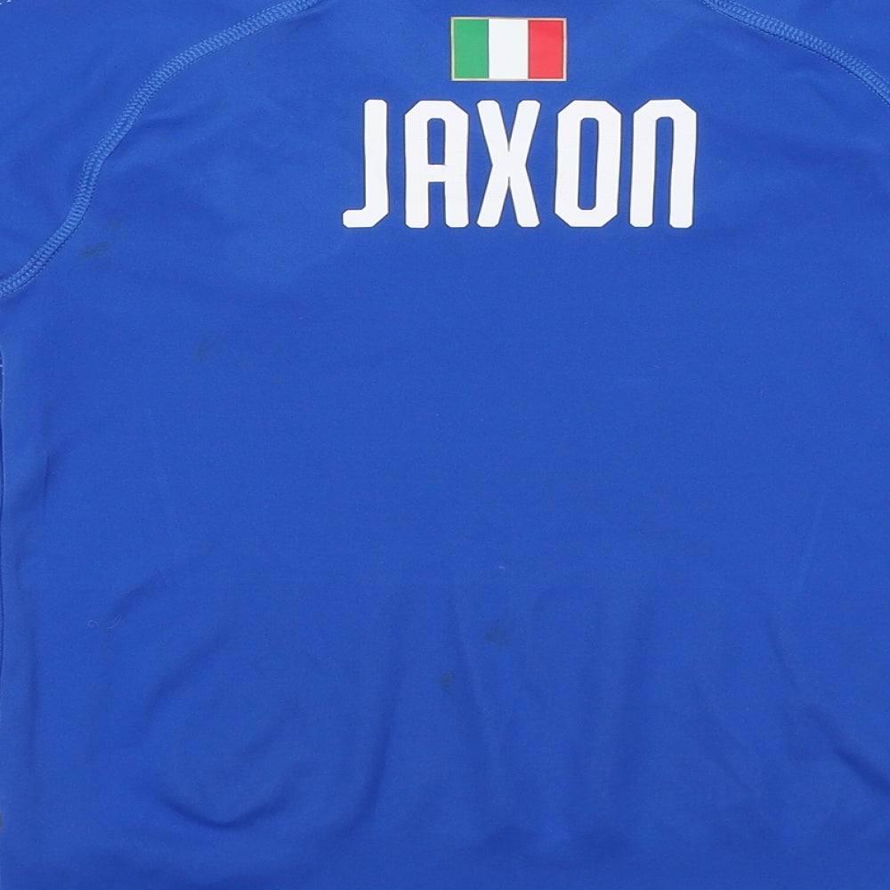 PUMA Boys Blue  Polyester Basic T-Shirt Size 7-8 Years Round Neck  - Italy Football