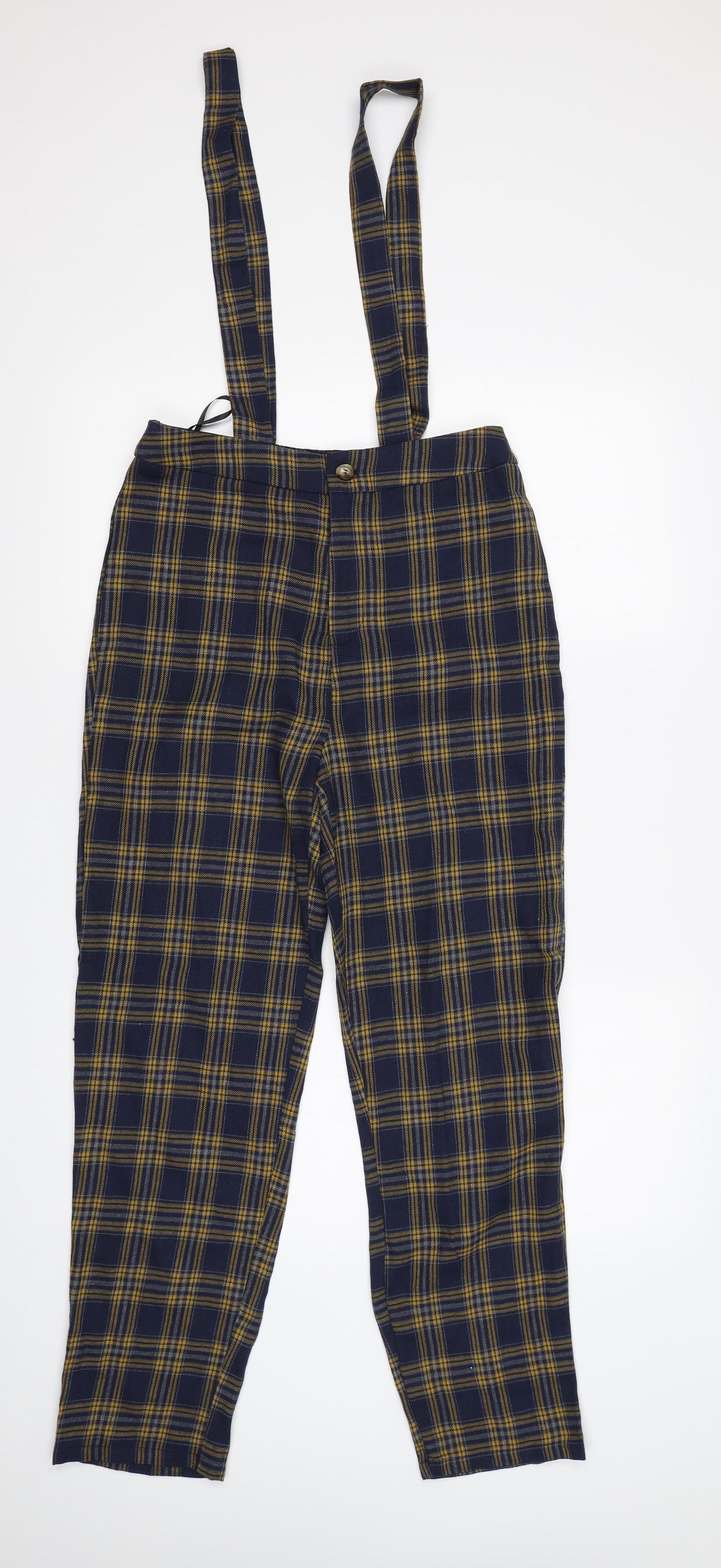 Shein  Womens Multicoloured Check Polyester Trousers  Size S L28 in Regular