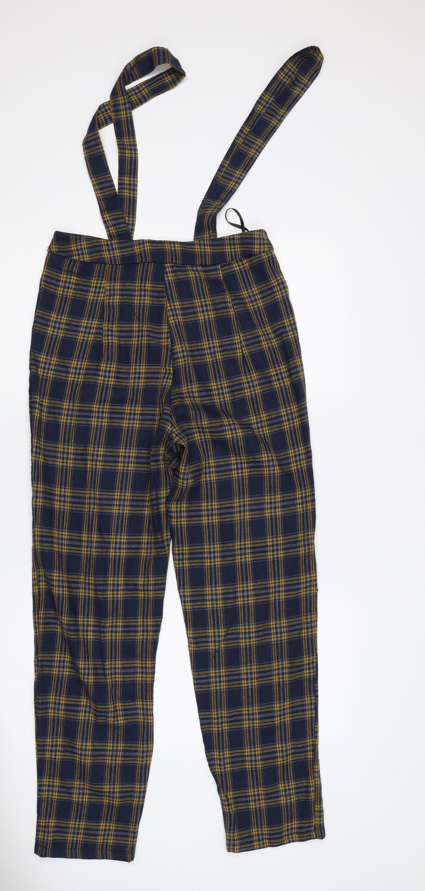 Shein  Womens Multicoloured Check Polyester Trousers  Size S L28 in Regular