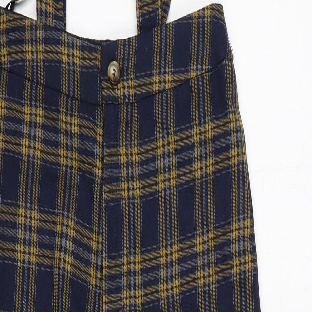 Shein  Womens Multicoloured Check Polyester Trousers  Size S L28 in Regular