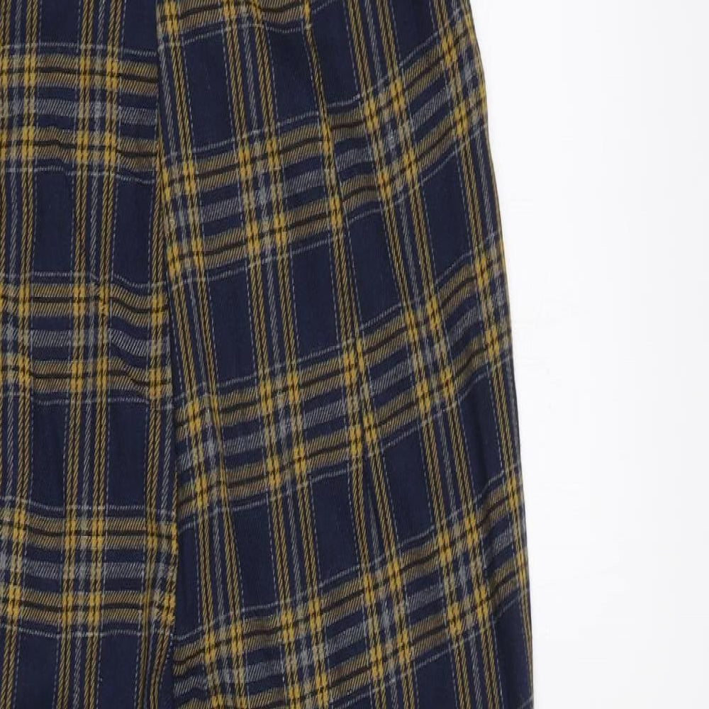 Shein  Womens Multicoloured Check Polyester Trousers  Size S L28 in Regular