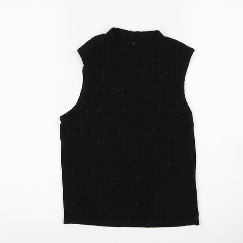 New Look Girls Black Round Neck  Polyester Vest Jumper Size 14-15 Years