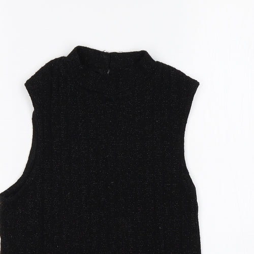 New Look Girls Black Round Neck  Polyester Vest Jumper Size 14-15 Years
