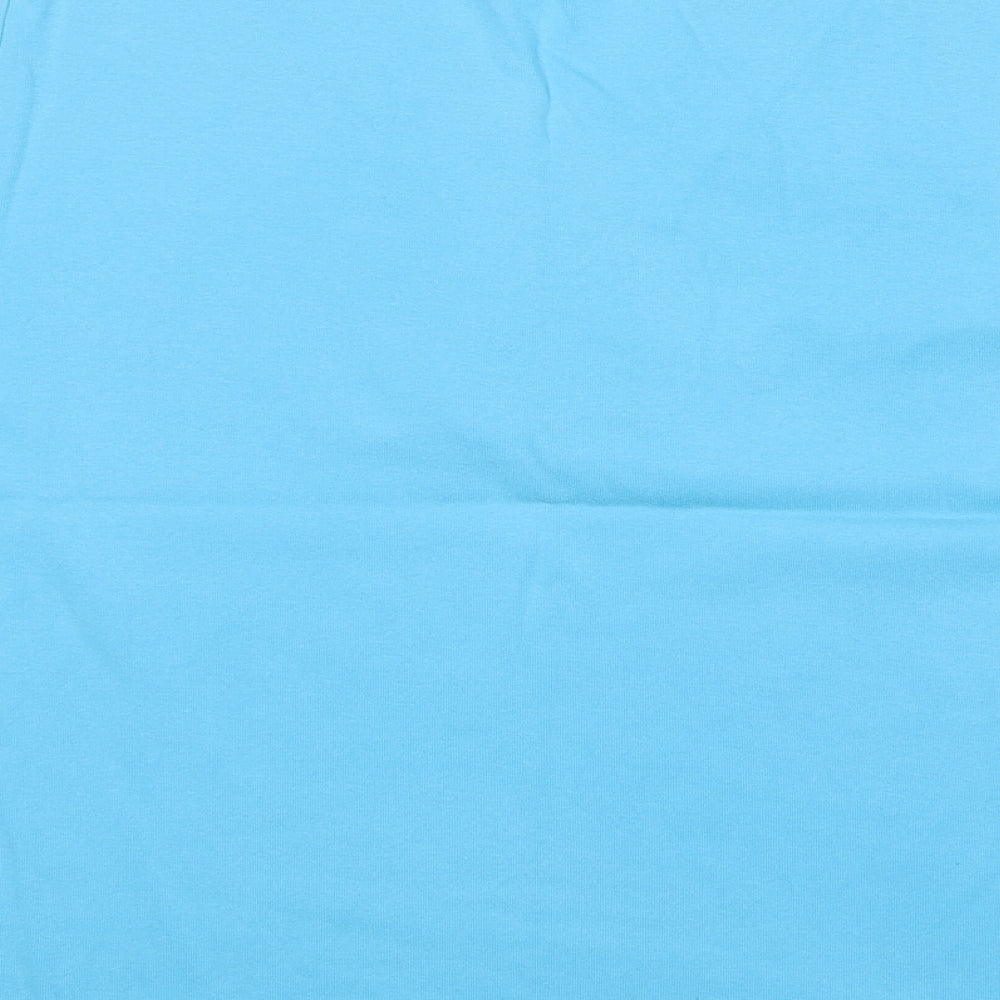 Bonmarche Womens Blue  Cotton Basic T-Shirt Size XL V-Neck