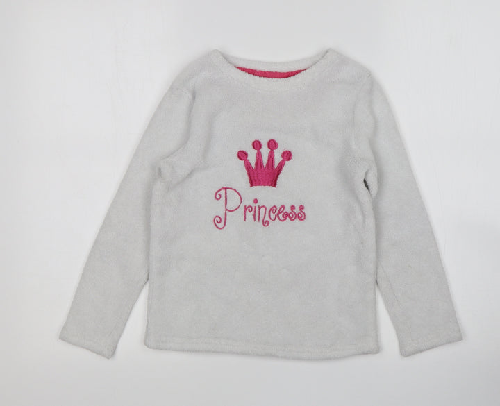 Love Sleep Girls White  Polyester Top Pyjama Top Size 8-9 Years   - princess