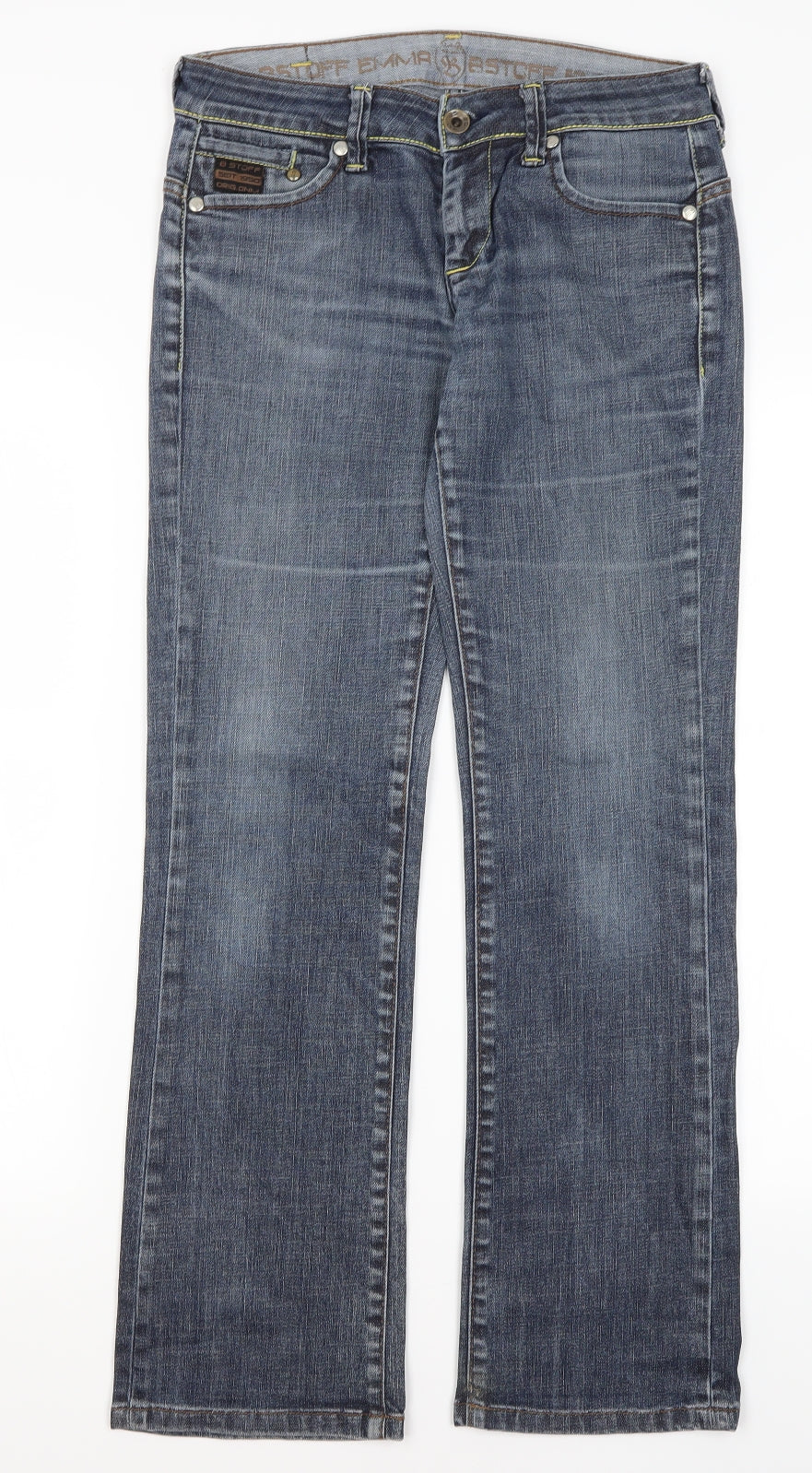 Blaustoff Mens Blue  Cotton Straight Jeans Size 28 in L28 in Regular