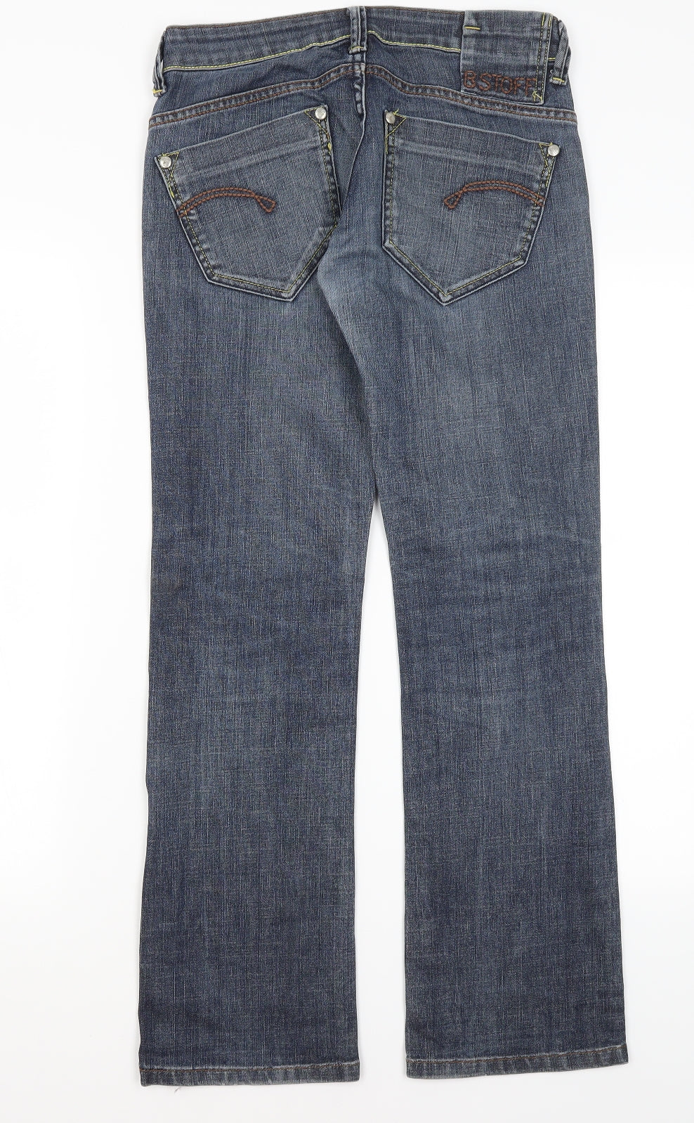 Blaustoff Mens Blue  Cotton Straight Jeans Size 28 in L28 in Regular