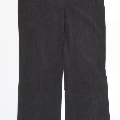 Collection Womens Grey  Polyester Dress Pants Trousers Size 14 L31 in Regular