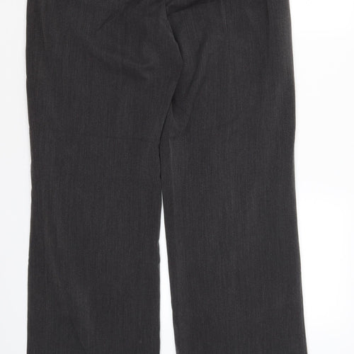 Collection Womens Grey  Polyester Dress Pants Trousers Size 14 L31 in Regular