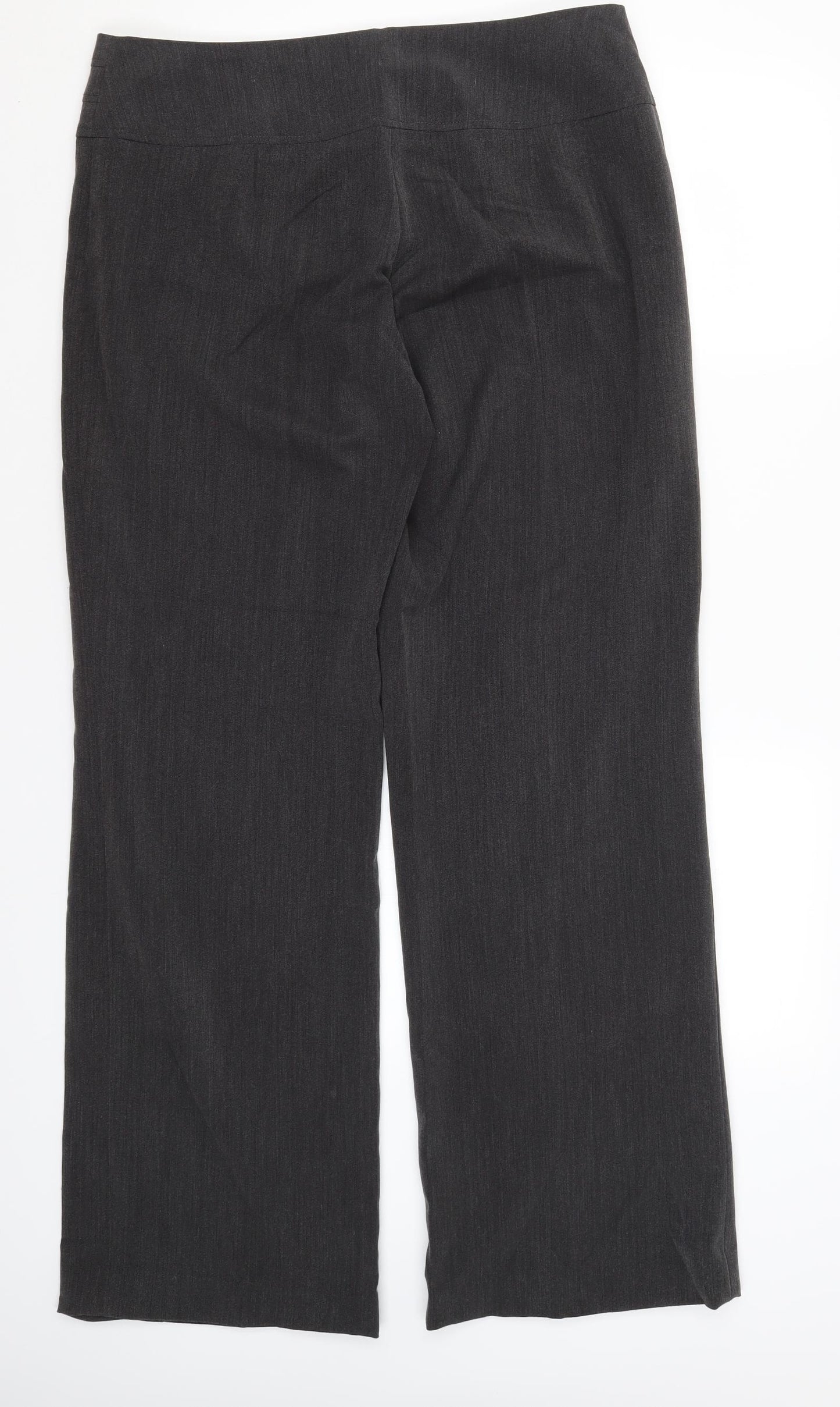 Collection Womens Grey  Polyester Dress Pants Trousers Size 14 L31 in Regular