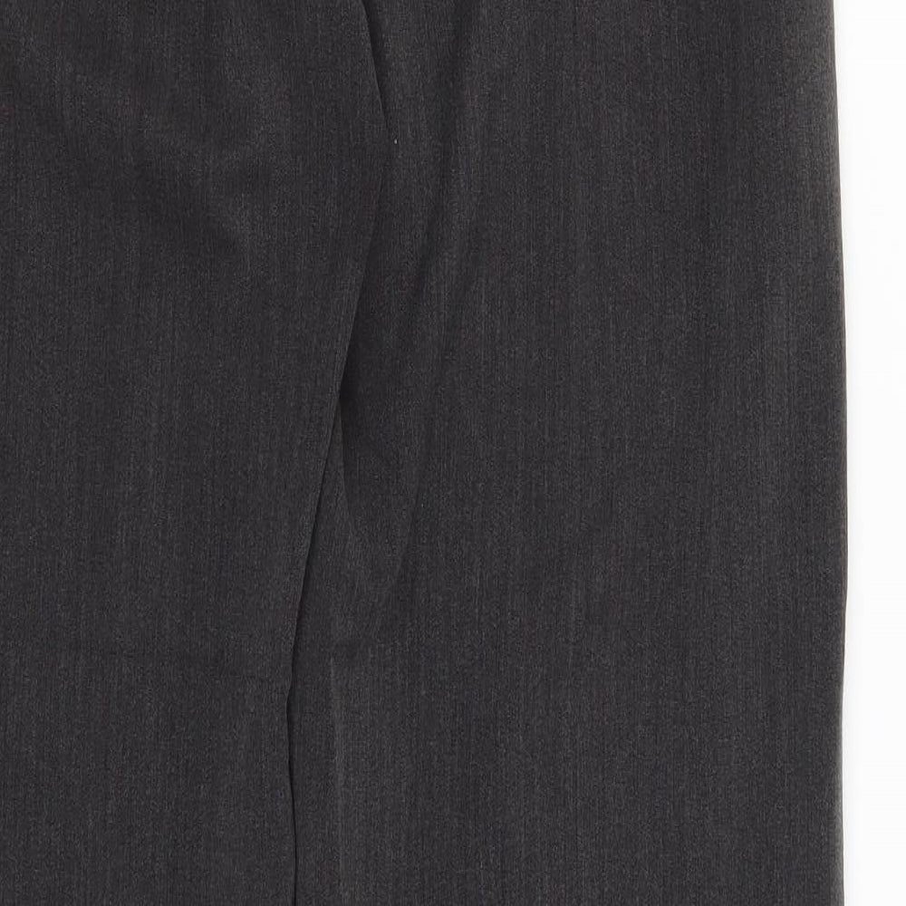 Collection Womens Grey  Polyester Dress Pants Trousers Size 14 L31 in Regular
