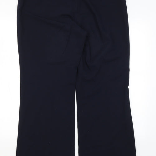 Collection Womens Blue  Polyester Dress Pants Trousers Size 14 L30 in Regular
