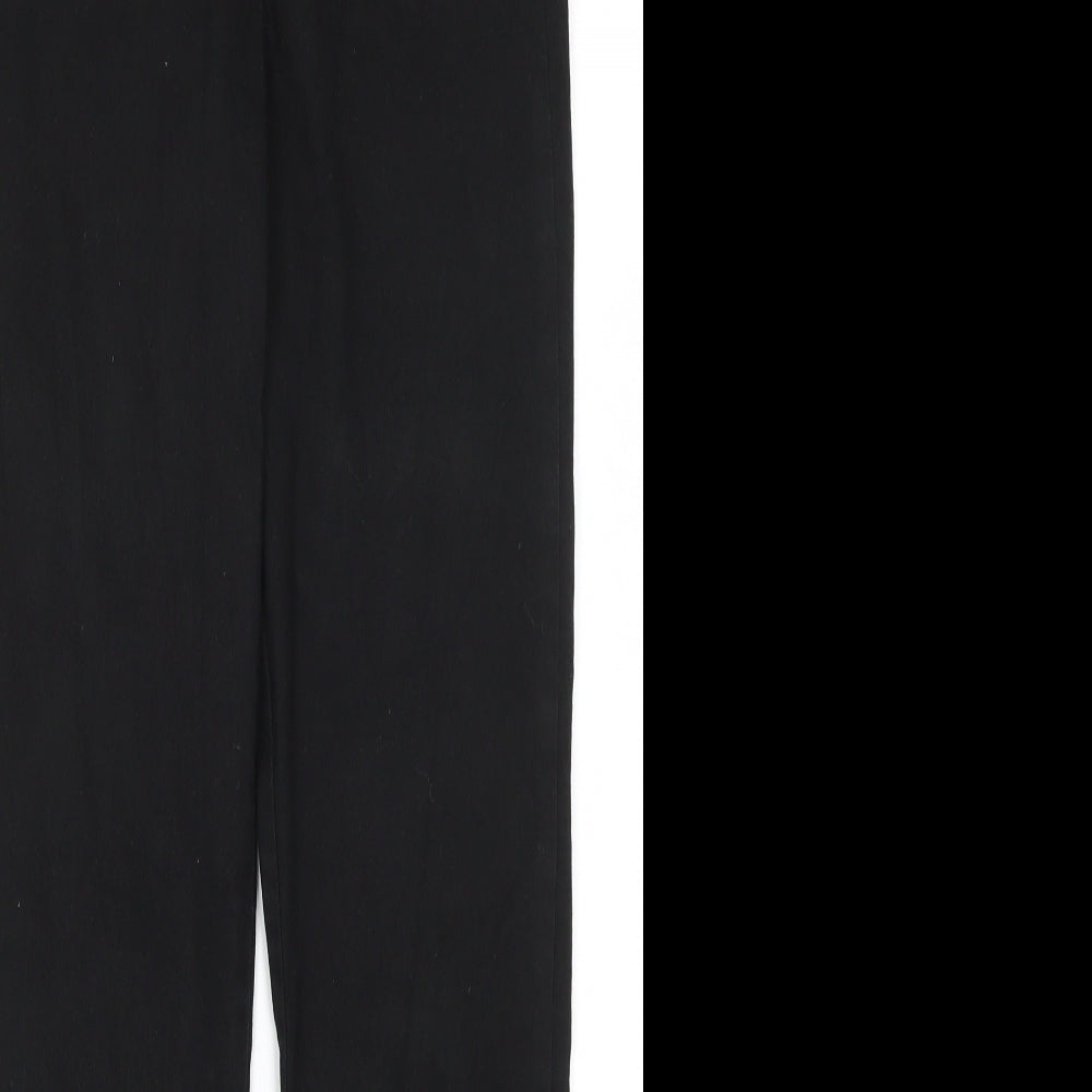 Divided Womens Black  Cotton Trousers  Size 12 L27 in Regular