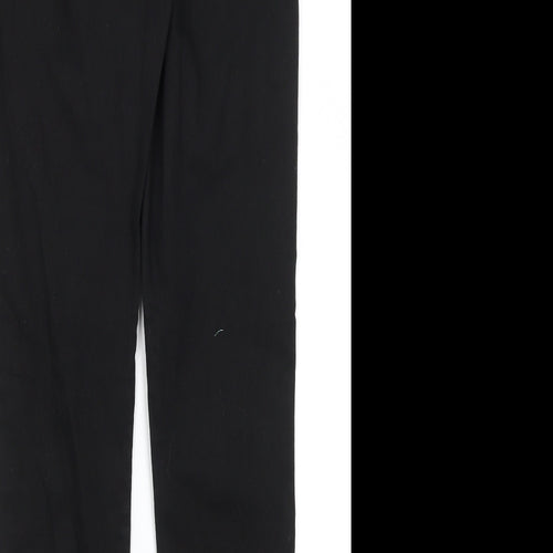 Divided Womens Black  Cotton Trousers  Size 12 L27 in Regular