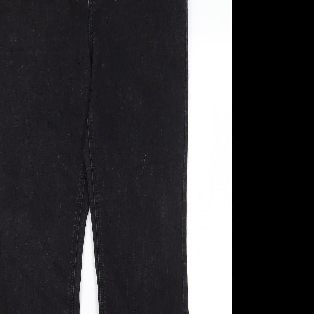 George Womens Black  Cotton Bootcut Jeans Size 12 L29.5 in Regular