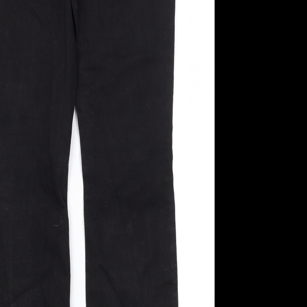 George Womens Black  Cotton Bootcut Jeans Size 12 L29.5 in Regular