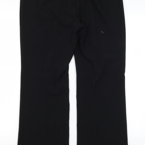 M7S Womens Black  Polyester Dress Pants Trousers Size 12 L29.5 in Regular