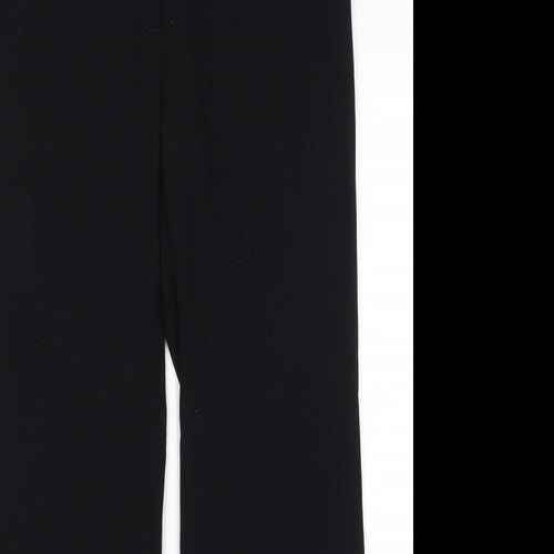 M7S Womens Black  Polyester Dress Pants Trousers Size 12 L29.5 in Regular