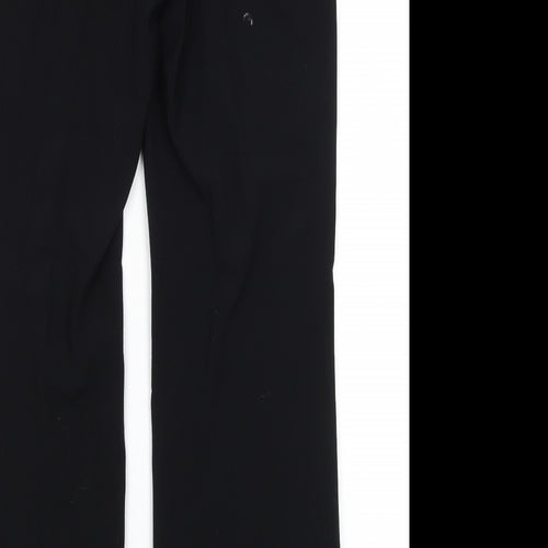 M7S Womens Black  Polyester Dress Pants Trousers Size 12 L29.5 in Regular