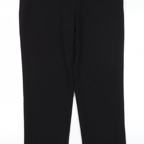 M&S Womens Black  Polyester Dress Pants Trousers Size 12 L28.5 in Regular